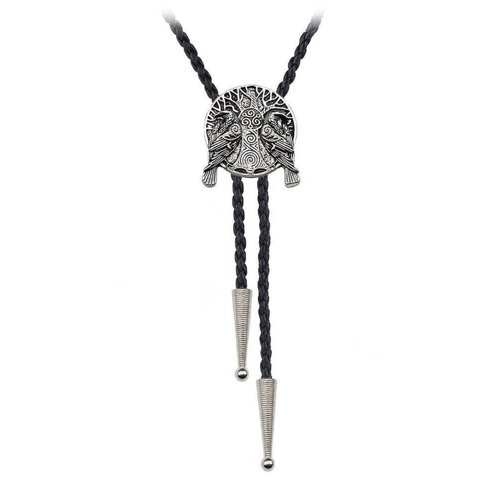 9684 BRBAM Norse Viking Style Bolo Tie Vintage 3D Pendant Western Cowboy